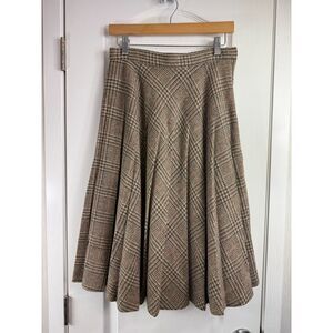 Vintage Cargo Women's Plaid Wool Skirt A-Line Multicolor Size 10 (Runs Small)